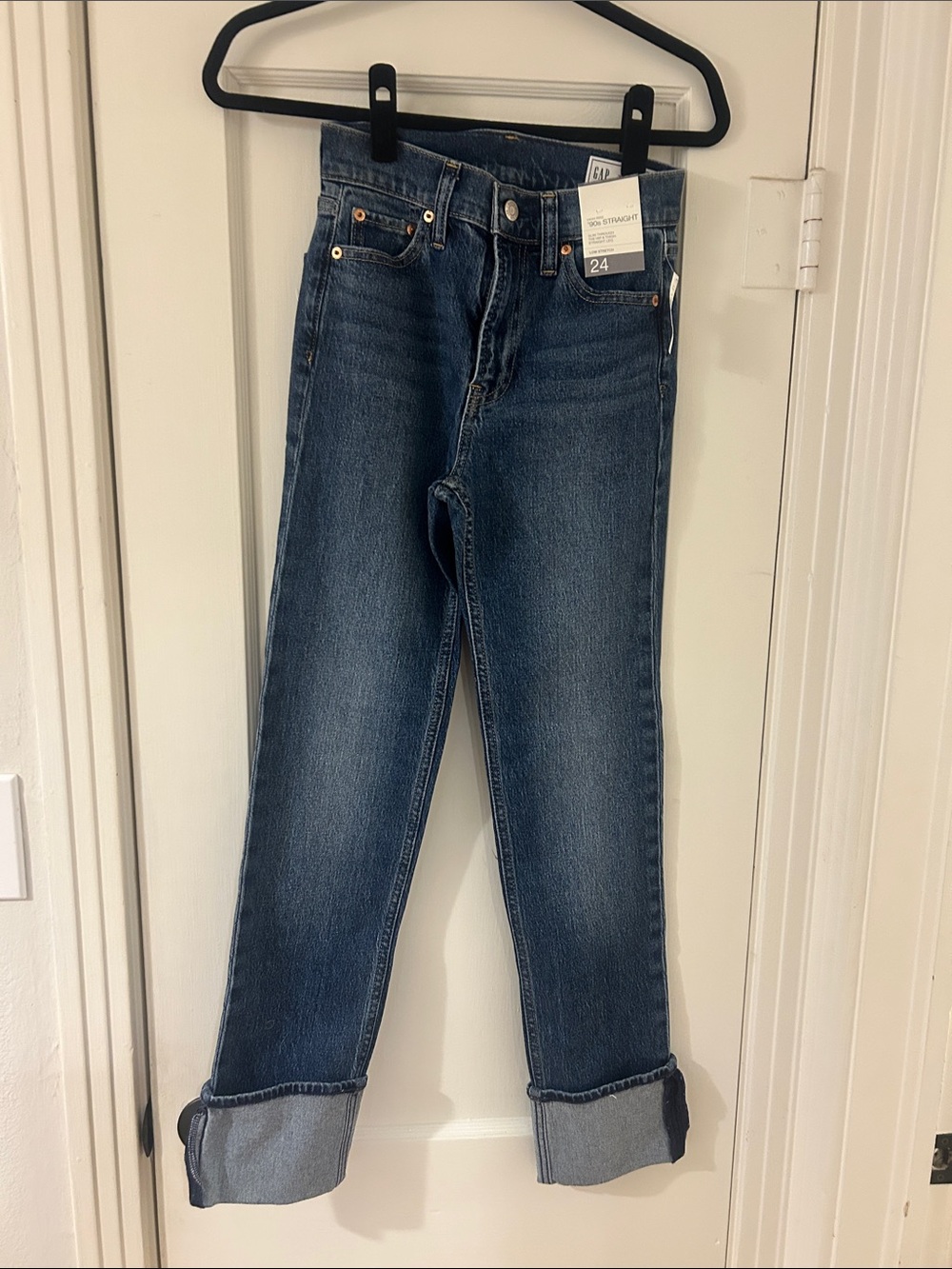 NEVER WORN, WITH TAGS—GAP Boyfriend Jeans in Dark Blue Denim